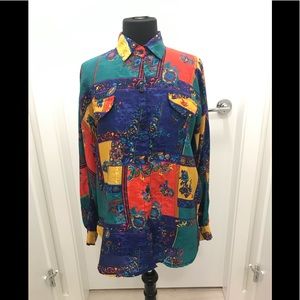 Colourful vintage funky Shirt M